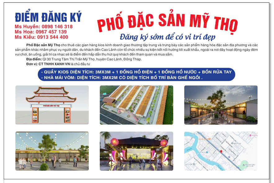 Cho Thuê Gian Hàng Tại Phố Đặc Sản Miền Tây